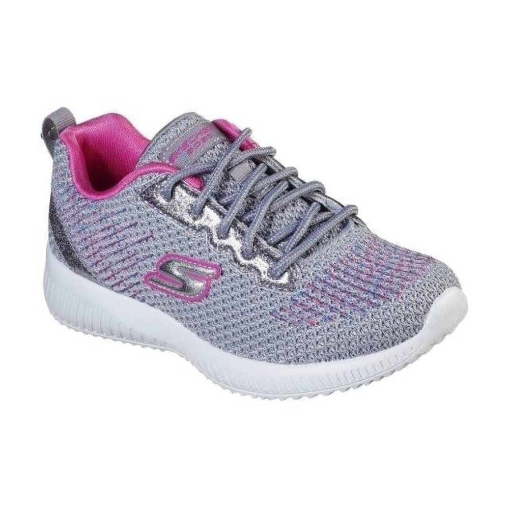 BRAND NEW girl youth skechers lil bobs memoryfoam glitter shoes size 3Y 4Y 5Y